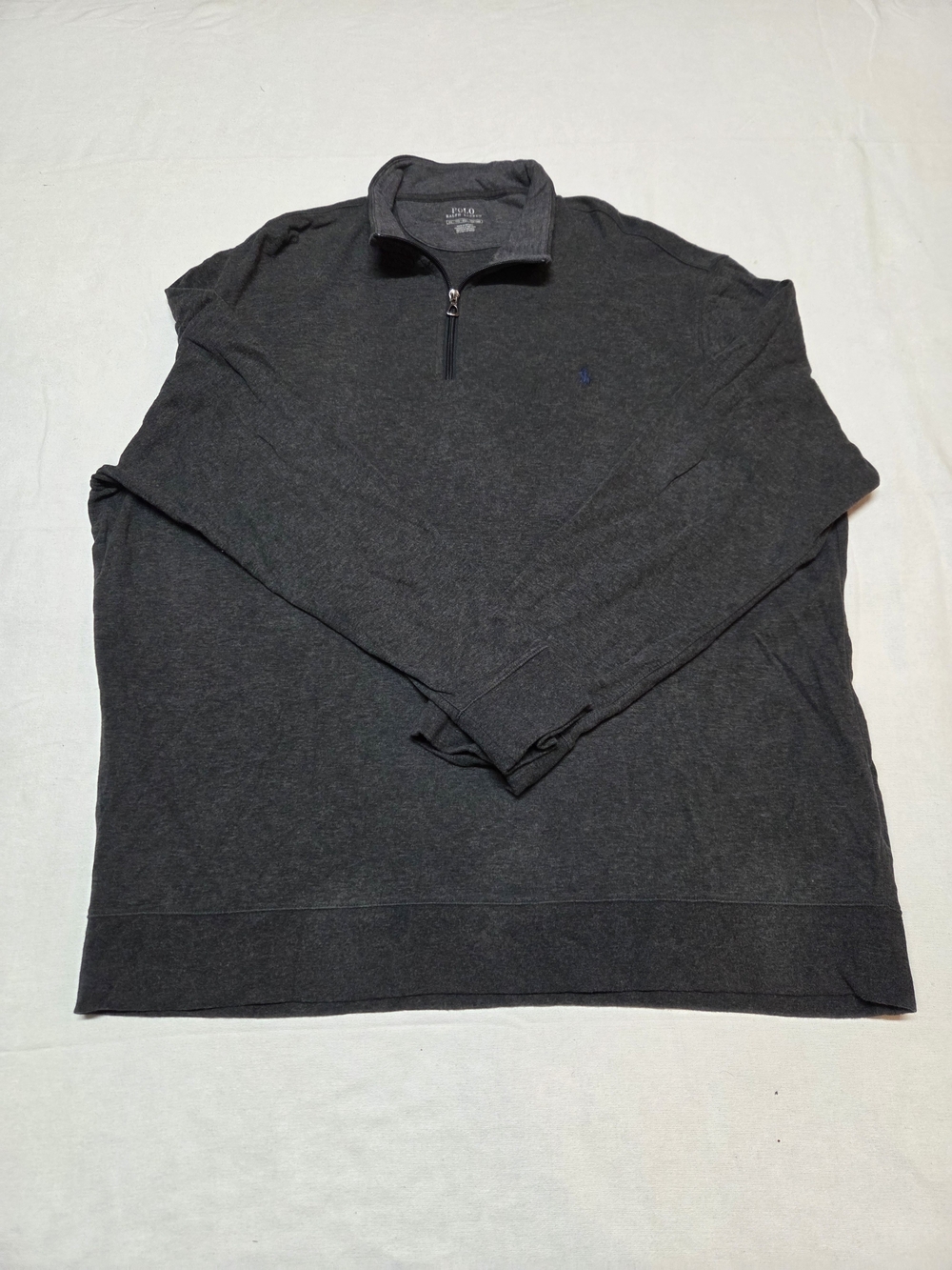 Polo by Ralph Lauren Men's Dark Charcoal Half-Zip Pullover Sweater Size XXL